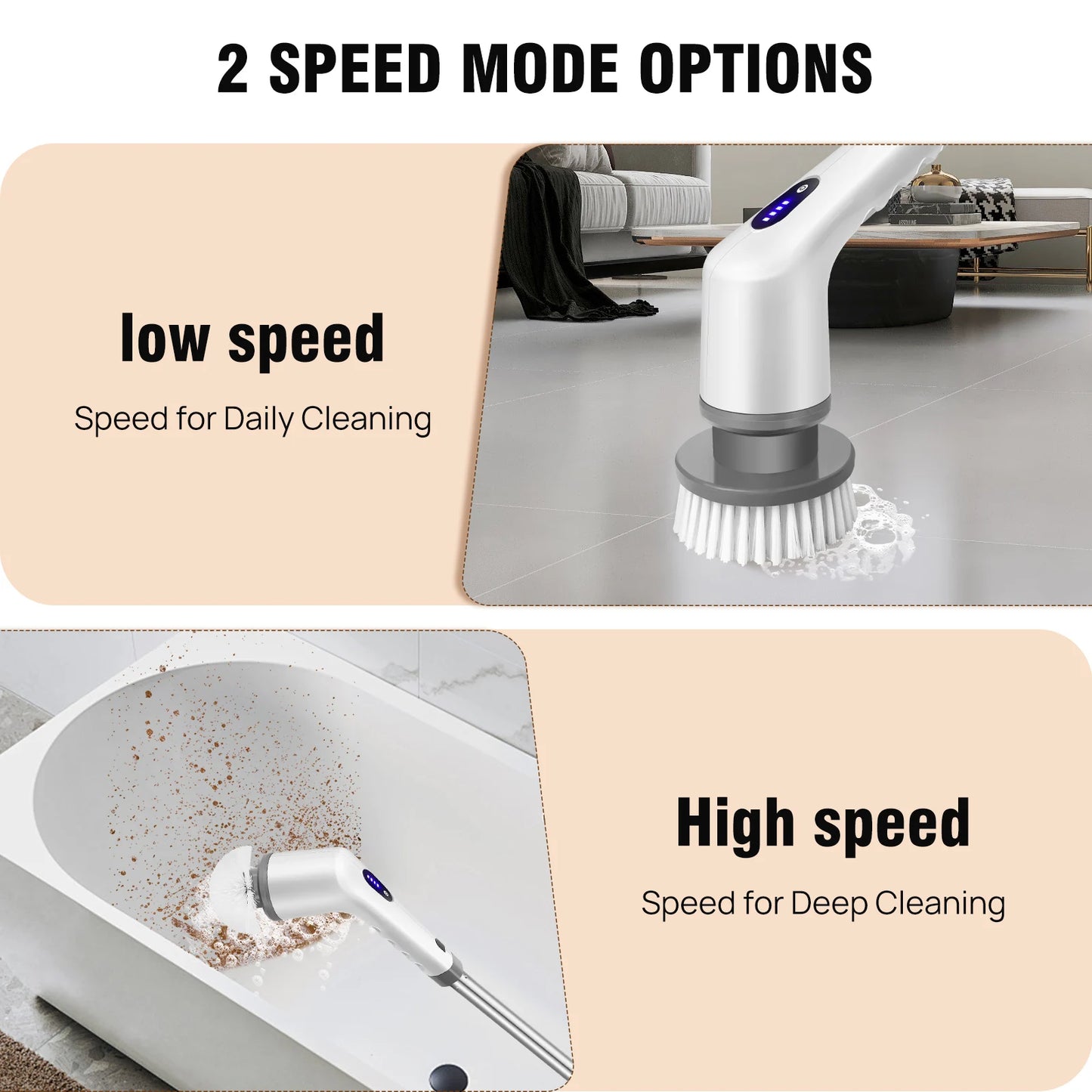 Elektrische Reinigungsbürste mit Akku – 10 in 1 Power Spin Scrubber mit Teleskopstiel